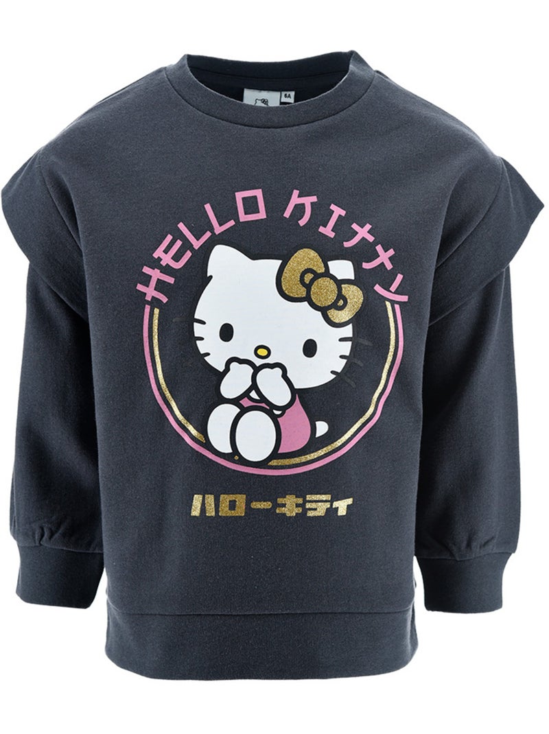 Sweat Hello Kitty   | Licence Officielle Gris - Kiabi