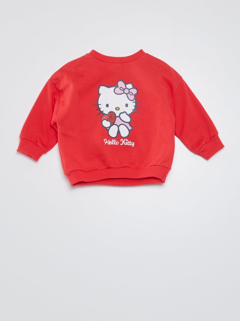 Sweat 'Hello Kitty' rouge - Kiabi