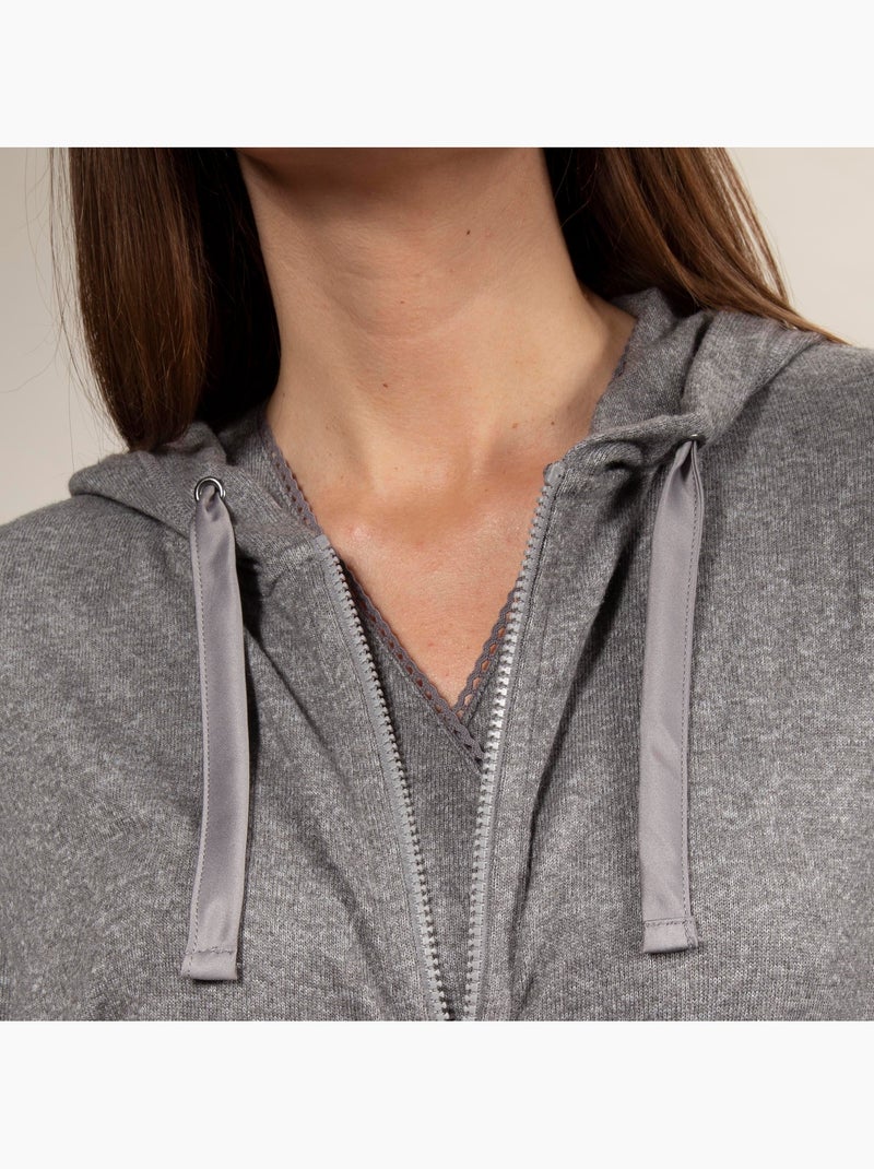 Sweat homewear femme Gris chiné - Kiabi