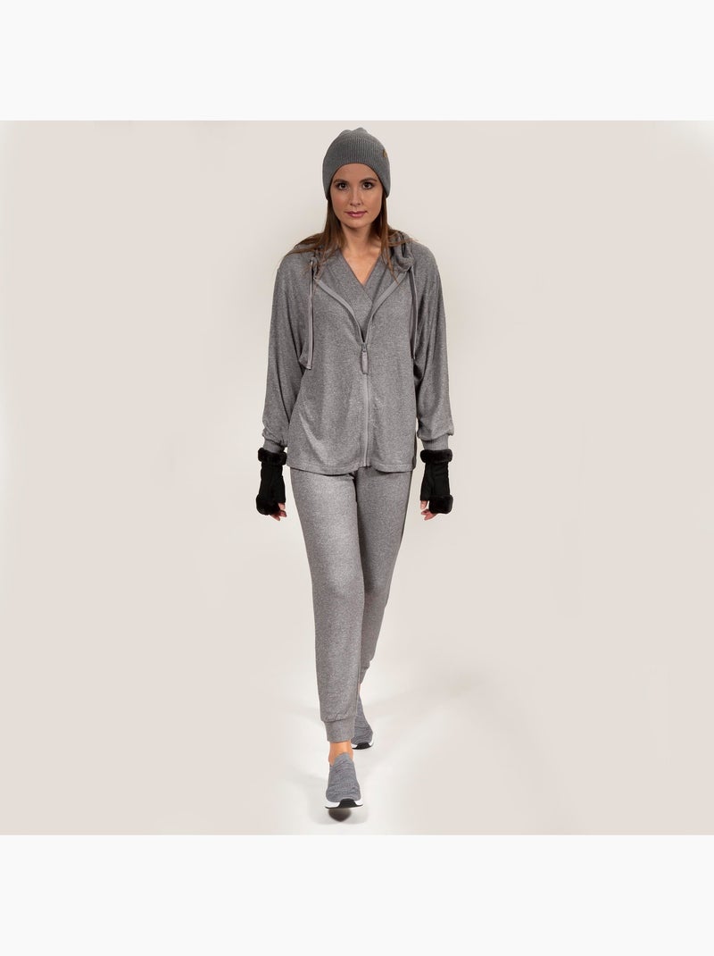 Sweat homewear femme Gris chiné - Kiabi