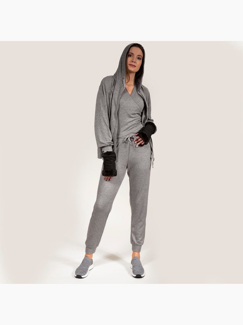 Sweat homewear femme Gris chiné - Kiabi