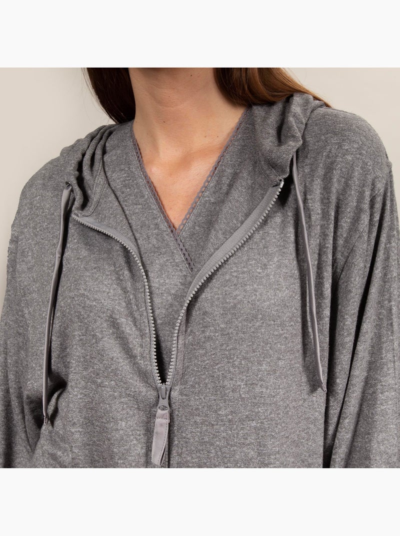 Sweat homewear femme Gris chiné - Kiabi