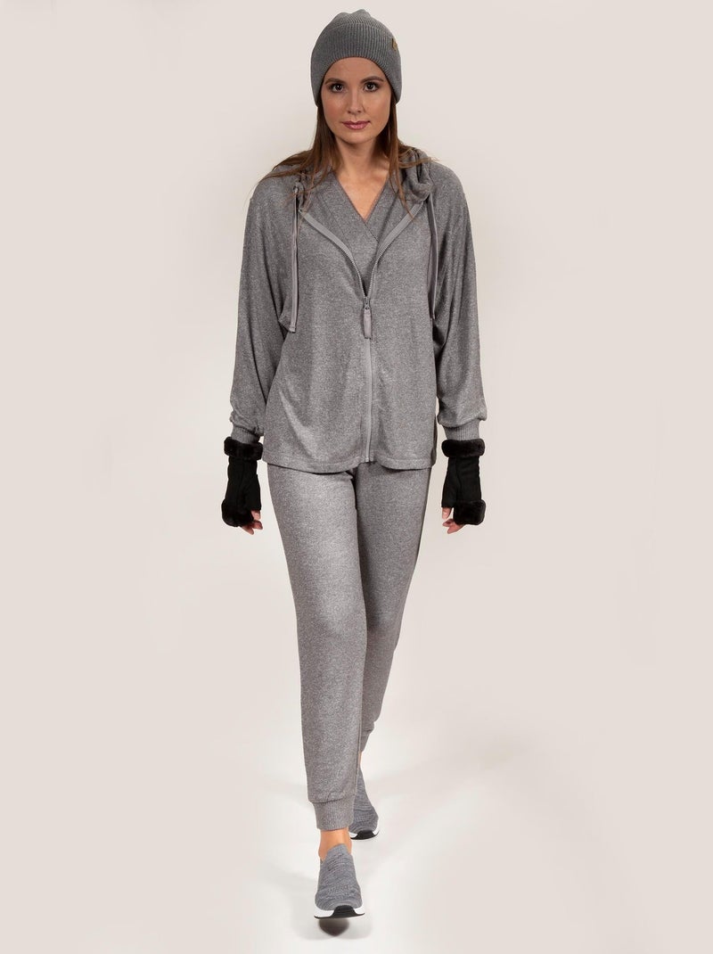 Sweat homewear femme Isotoner Gris chiné - Kiabi
