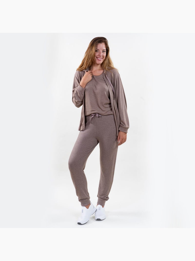 Sweat homewear femme isotoner Taupe - Kiabi