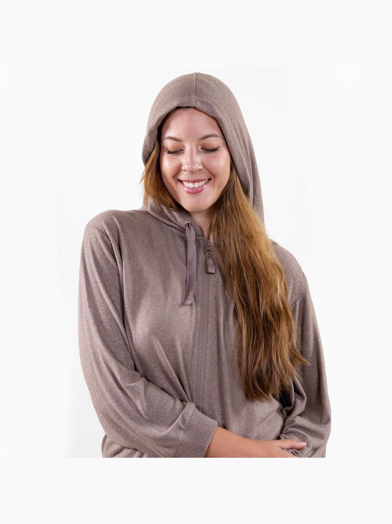 Sweat homewear femme isotoner Taupe - Kiabi