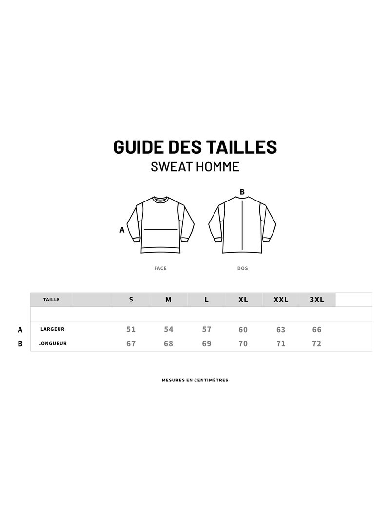 Sweat Homme - ALLERGIQUE AU MATIN Noir - Kiabi