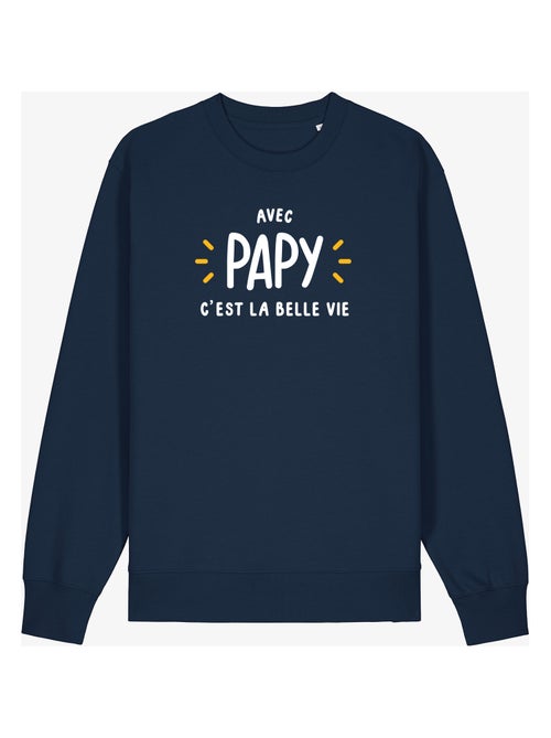Sweat Homme - AVEC PAPY C'EST LA BELLE VIE - Kiabi