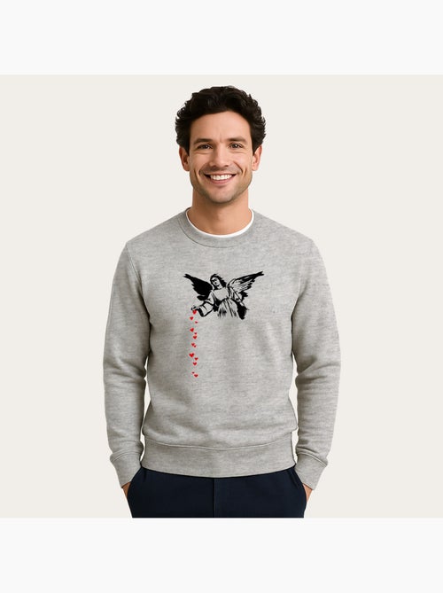 Sweat Homme - BANKSY ANGEL HEARTS - Kiabi
