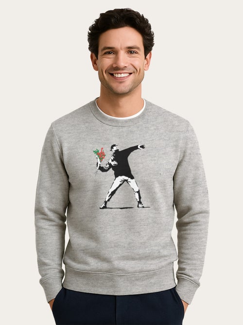 Sweat Homme - BANKSY LOVE - Kiabi