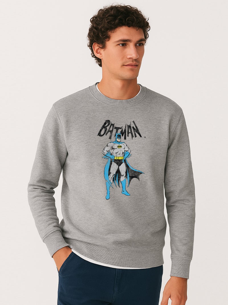 Sweat Homme - BATMAN GREY & BLUE Gris chiné - Kiabi
