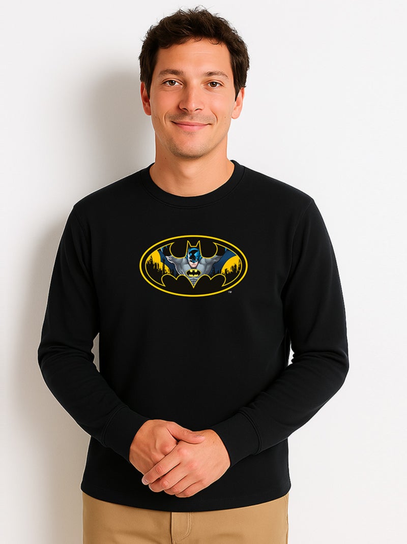 Sweat Homme - BATMAN LOGO COULEUR Noir - Kiabi