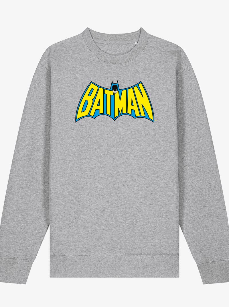 Sweat Homme - BATMAN LOGO YELLOW BLUE Gris chiné - Kiabi