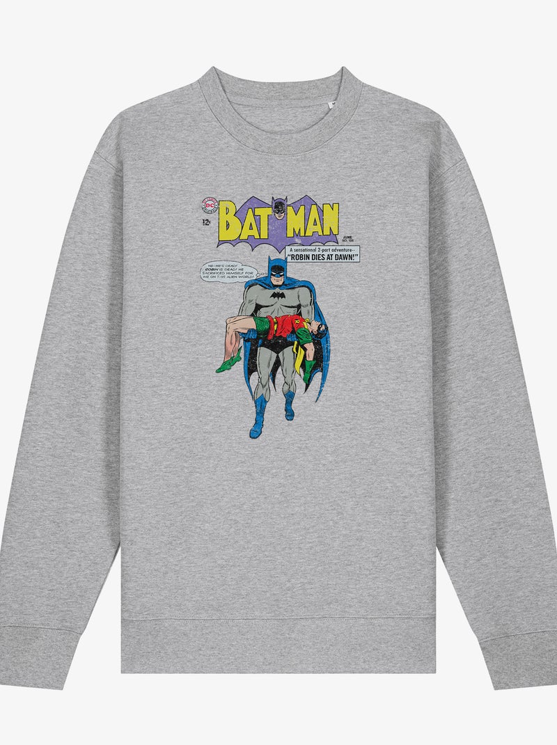 Sweat Homme - BATMAN & ROBIN Gris chiné - Kiabi