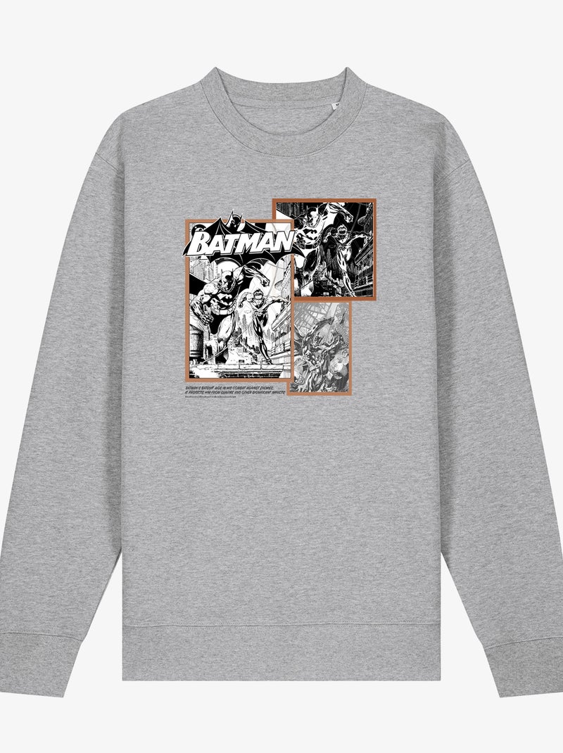 Sweat Homme - BATMAN'S BATSUIT AIDS IN HIS COMBAT AGAINST ENEMIES Gris chiné - Kiabi