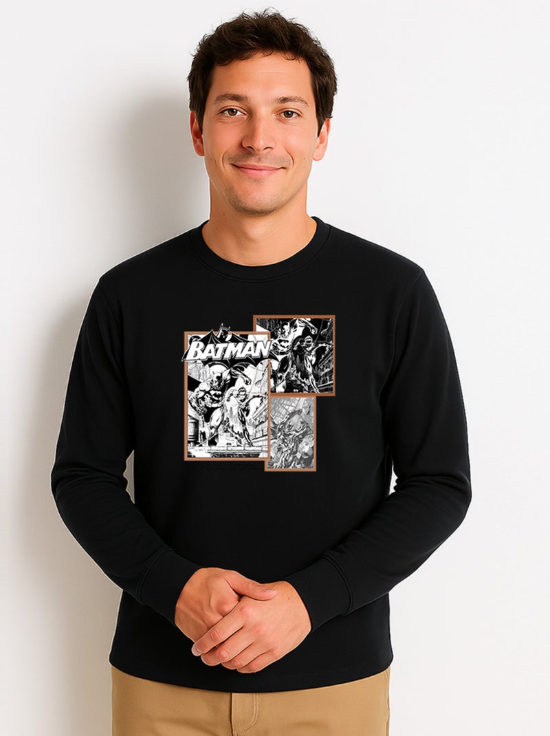 Sweat Homme - BATMAN'S BATSUIT AIDS IN HIS COMBAT AGAINST ENEMIES Noir - Kiabi