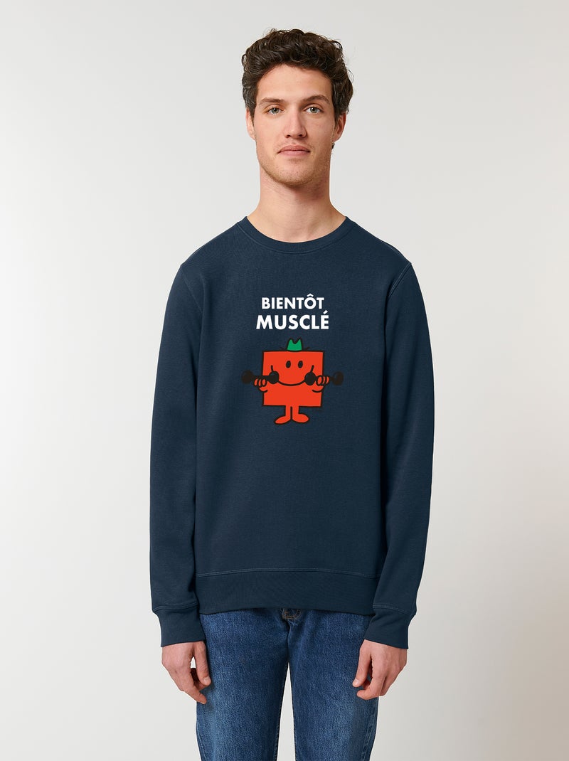 Sweat Homme - BIENTOT MUSCLE Bleu marine - Kiabi