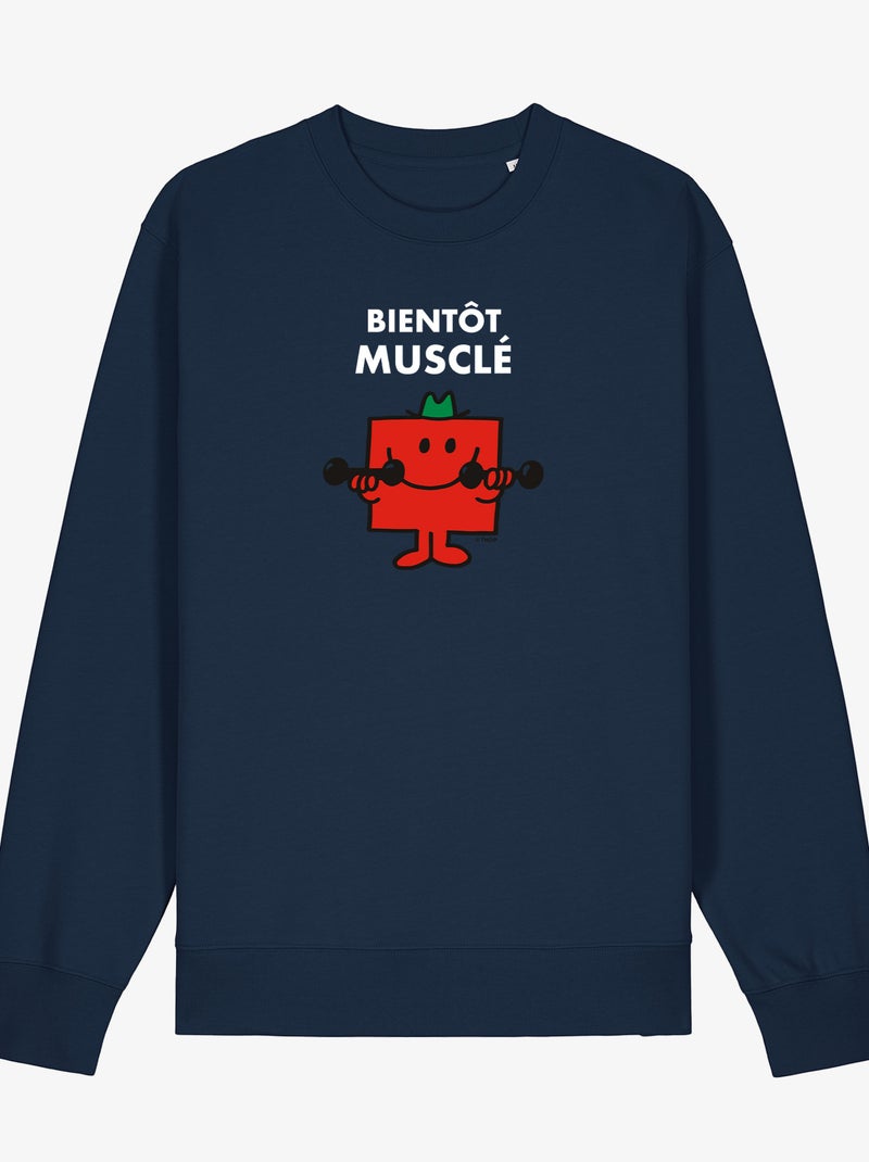 Sweat Homme - BIENTOT MUSCLE Bleu marine - Kiabi