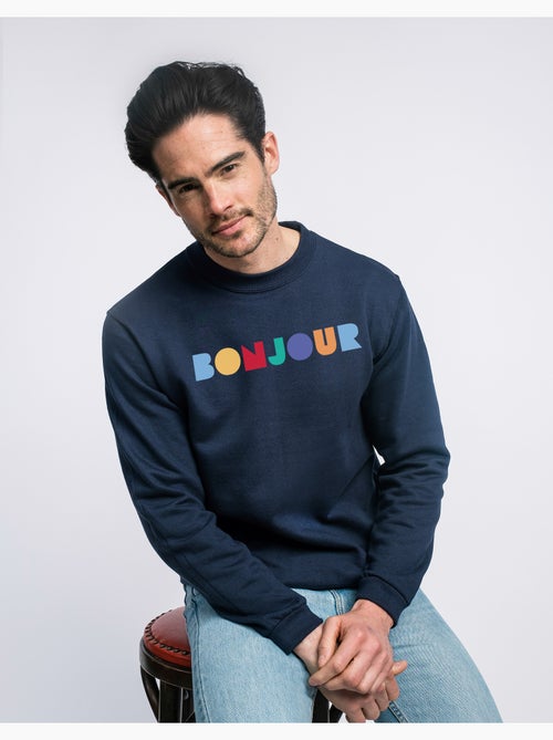 Sweat Homme - BONJOUR COLORÉ - Kiabi