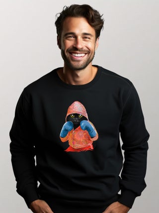 Sweat Homme - BOXING CAT BLACK