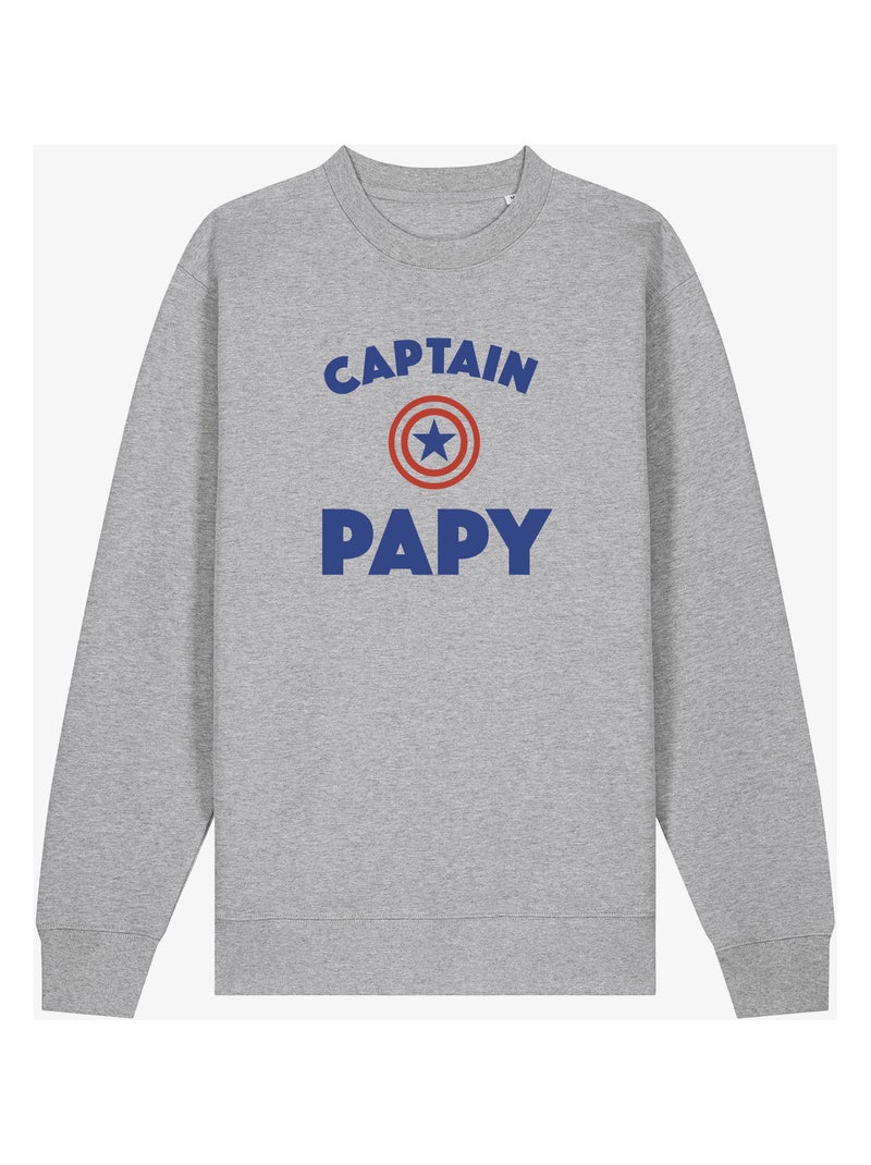 Sweat Homme - CAPTAIN PAPY Gris chiné - Kiabi