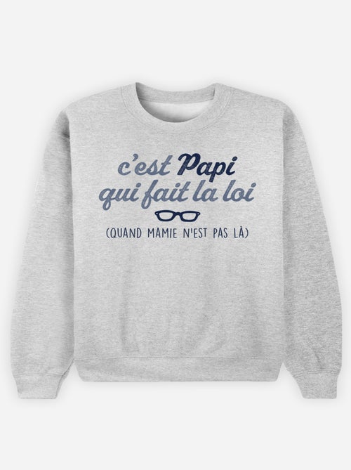 Sweat Homme - C'EST PAPI QUI FAIT LA LOI - Kiabi