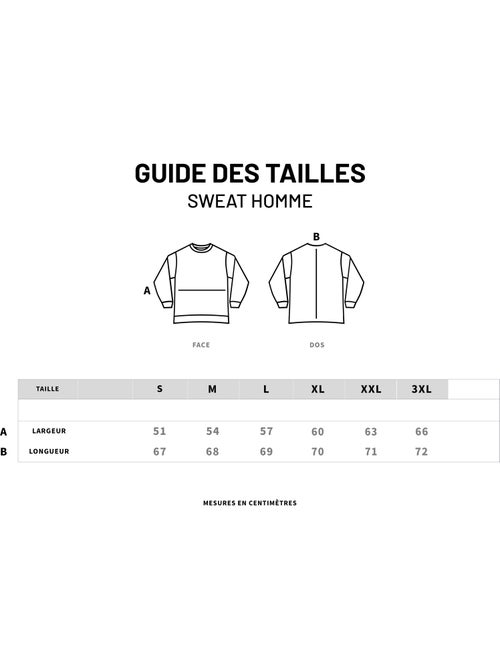 Sweat Homme - C'EST PAS DE LA CHANCE C'EST DU TALENT - Kiabi