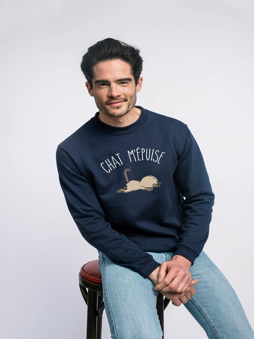 Sweat Homme - CHAT M'EPUISE - Kiabi