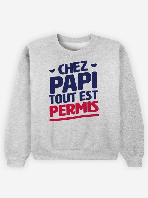 Sweat Homme - CHEZ PAPI TOUT EST PERMIS - Kiabi