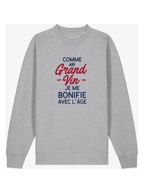 Sweat Homme - COMME UN GRAND VIN JE ME BONIFIE AVEC L'ÂGE WAF - Kiabi