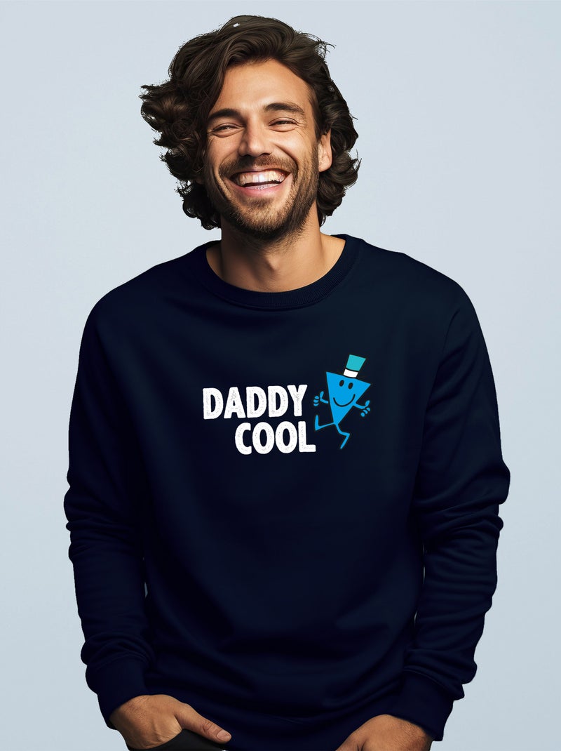 Sweat Homme - DADDY COOL FACE 2 Bleu marine - Kiabi