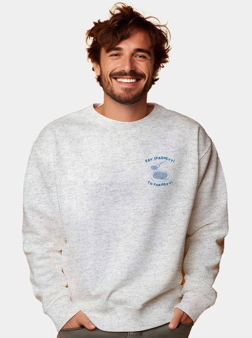 Sweat Homme - EAT SPAGHETTI TO FORGETTI - Kiabi