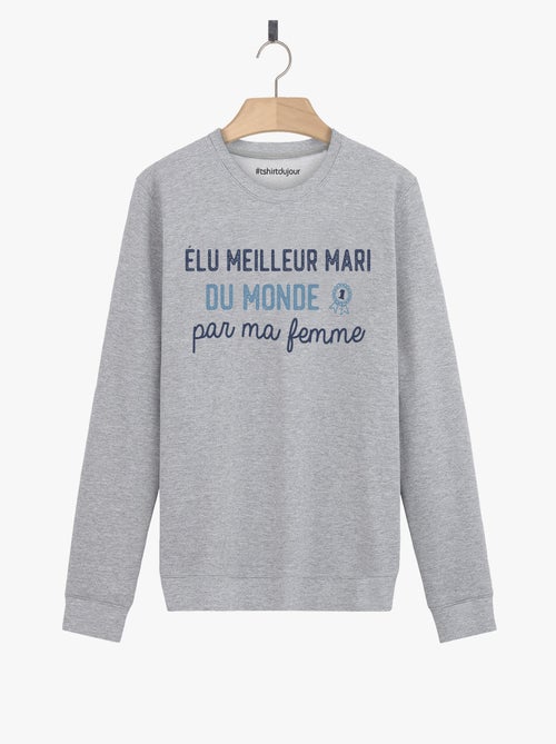Sweat Homme - ÉLU MEILLEUR MARI DU MONDE - Kiabi