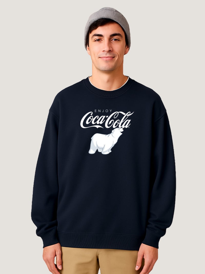 Sweat Homme - ENJOY COCA COLA Bleu marine - Kiabi