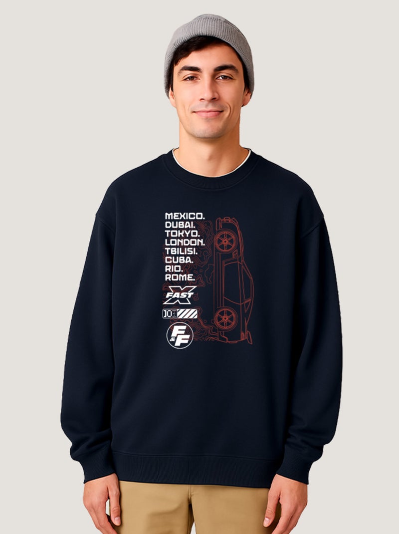 Sweat Homme - FAST AND FURIOUS 1 Bleu marine - Kiabi