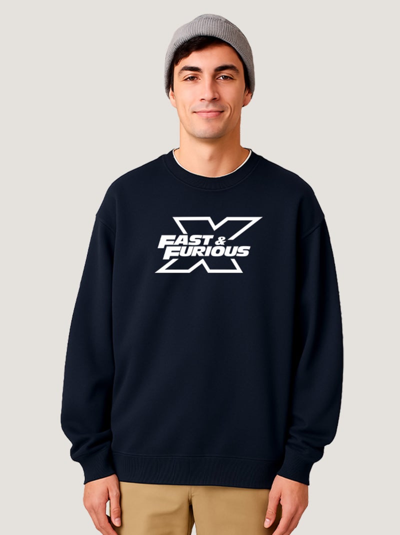 Sweat Homme - FAST AND FURIOUS LOGO Bleu marine - Kiabi