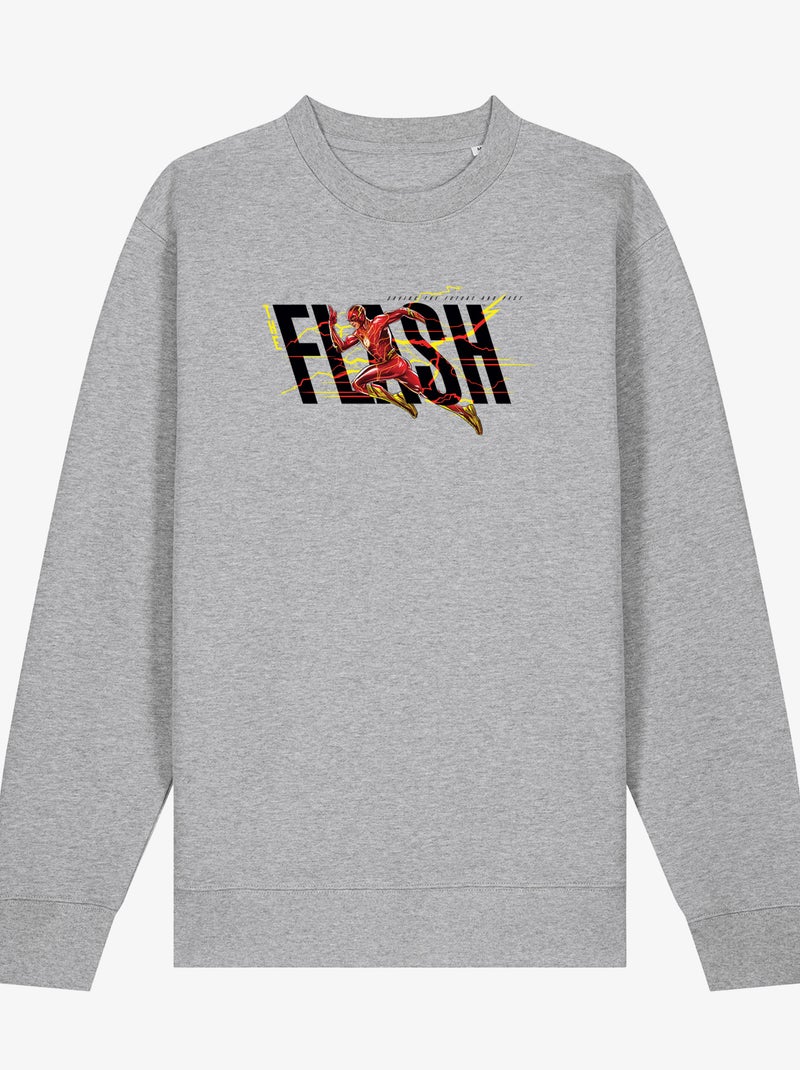 Sweat Homme - FLASH BLACK SAVING THE FUTURE AND PAST Gris chiné - Kiabi