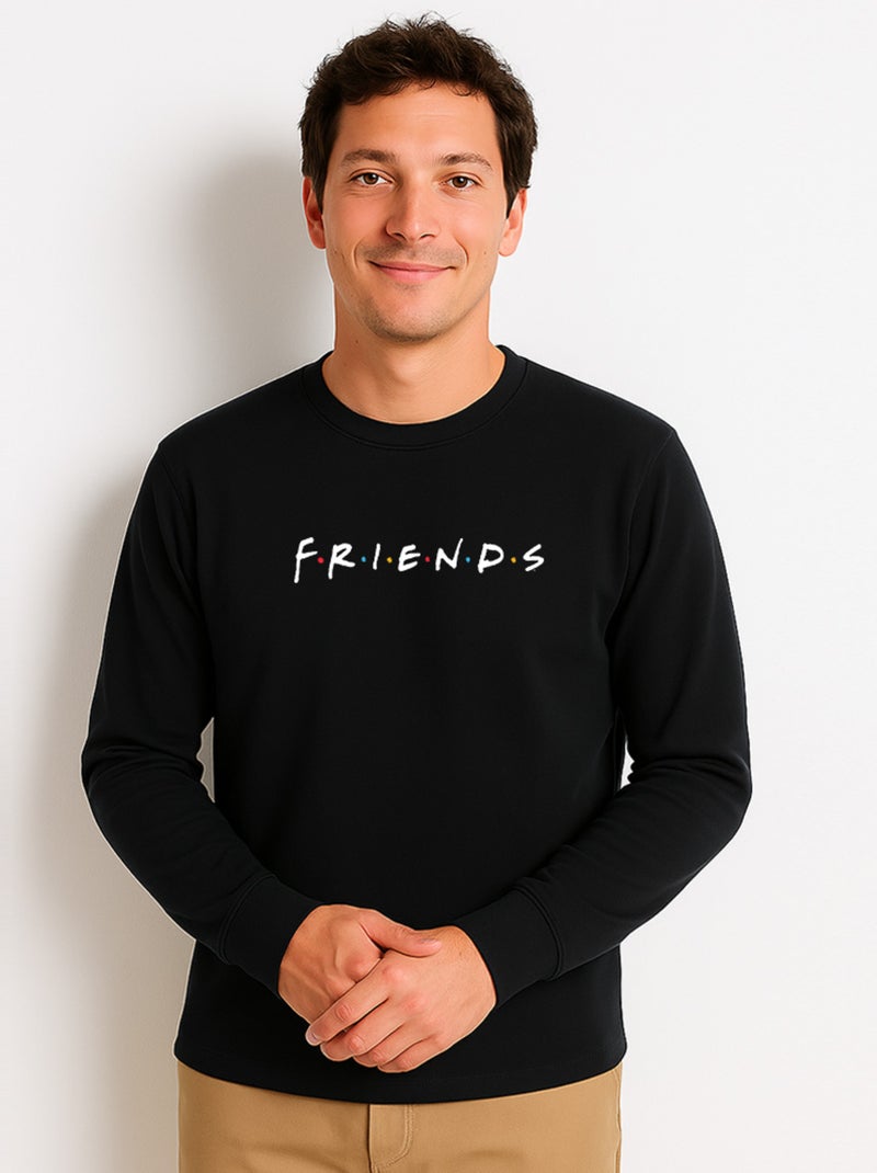 Sweat Homme - FRIENDS LOGO Noir - Kiabi