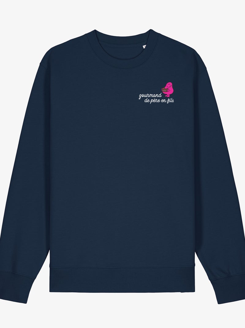 Sweat Homme - GOURMAND DE PERE EN FILS COEUR Bleu marine - Kiabi