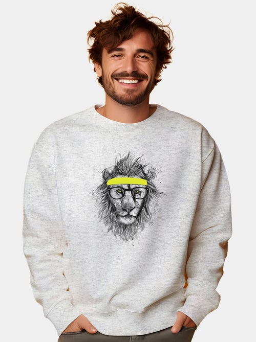 Sweat Homme - HIPSTER LION - Kiabi