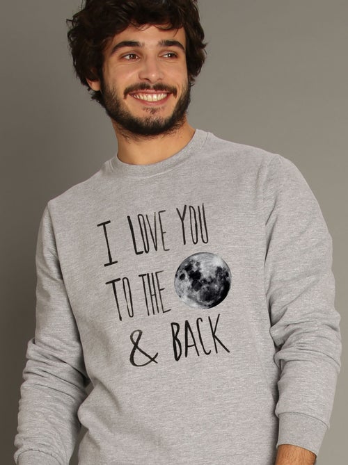 Sweat Homme - I LOVE YOU TO THE MOON AND BACK - Kiabi