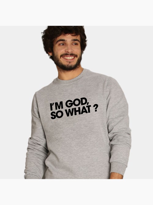 Sweat Homme - I M GOD SO WHAT - Kiabi