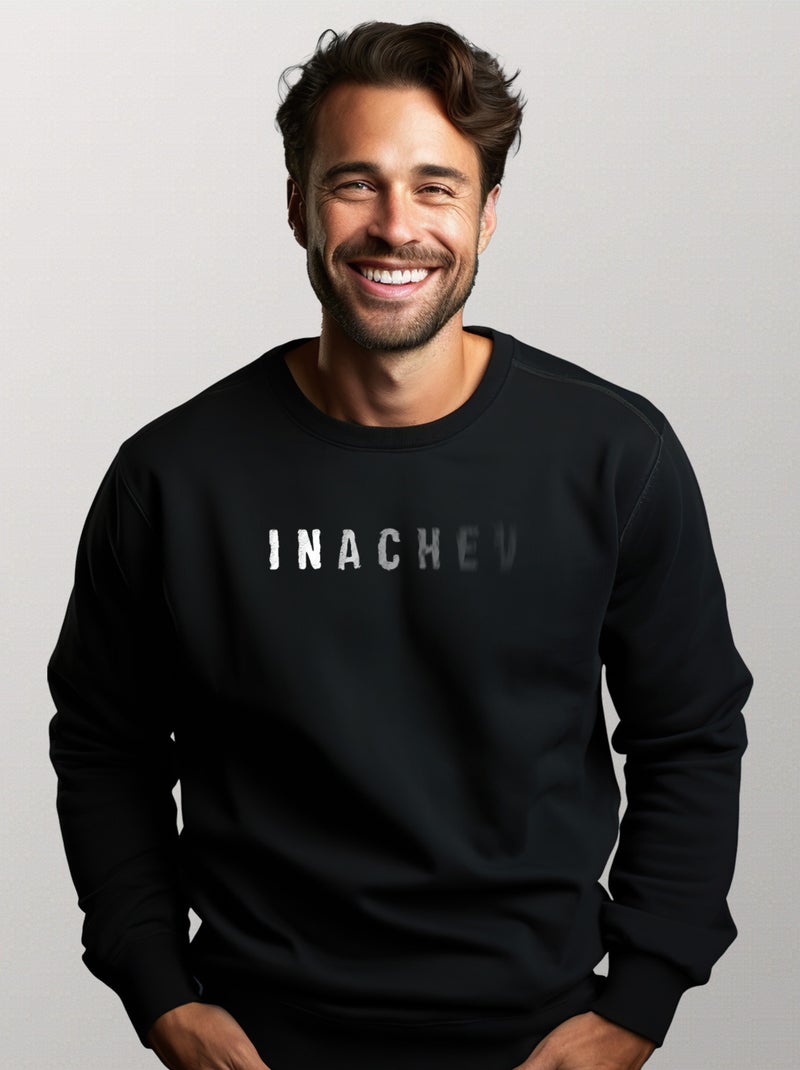 Sweat Homme - INACHEVE Noir - Kiabi