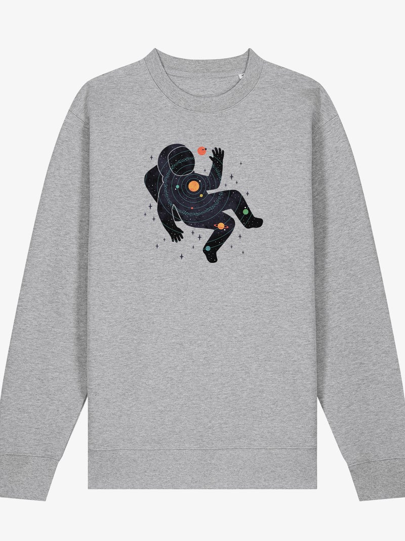 Sweat Homme - INNER SPACE Gris chiné - Kiabi