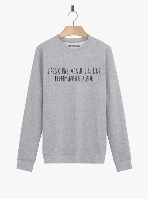 Sweat Homme - J'AI UNE FLEMMINGITE AIGUE - Kiabi