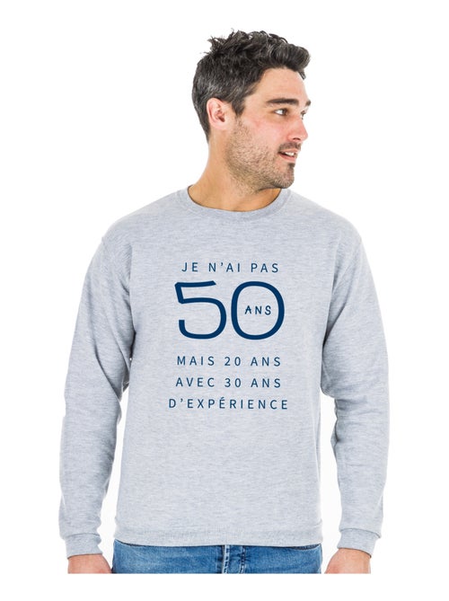 Sweat Homme - JE N'AI PAS 50 ANS MAIS 20 ANS AVEC 30 ANS D'EXPERIENCE WAF - Kiabi
