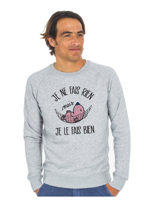 Sweat Homme - JE NE FAIS RIEN MAIS JE LE FAIS BIEN - Kiabi