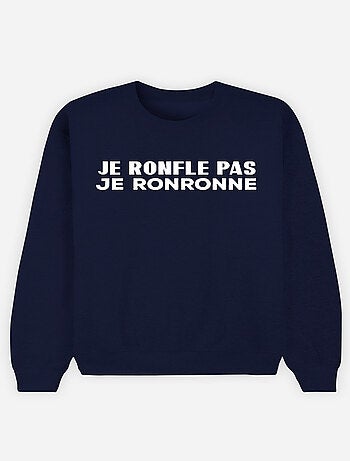 Sweat Homme - JE NE RONFLE PAS JE RONRONNE
