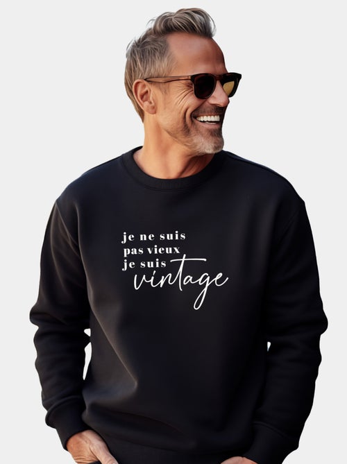 Sweat Homme - JE NE SUIS PAS VIEUX JE SUIS VINTAGE - Kiabi