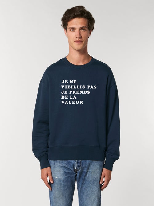 Sweat Homme - JE NE VIEILLIS PAS JE PRENDS DE LA VALEUR COLORE - Kiabi