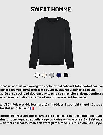 Sweat Homme - JE PEUX PAS J'AI PING PONG